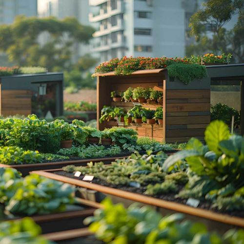 Dachbegr&uuml;nung mit Gem&uuml;se und Kr&auml;utern